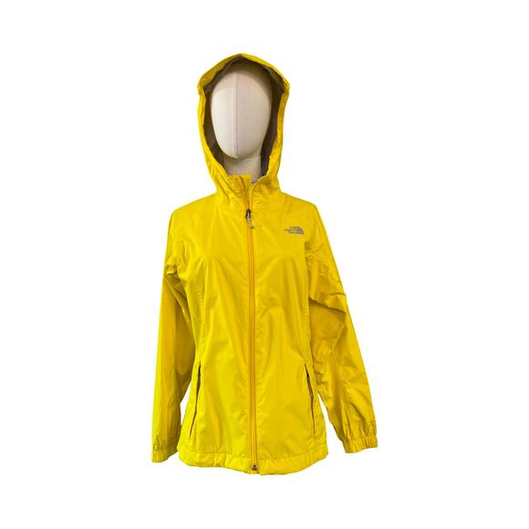 The North Face Women’s Yellow Rain Jacket Waterproof Hooded Small - Picture 3 of 11